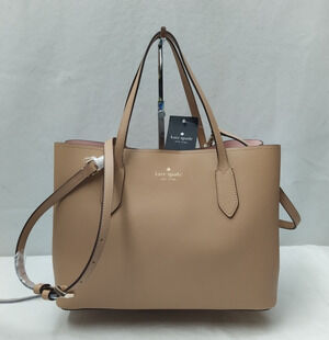 Kate Spade New York Beige Leather Double Handles Tote Bag - NWT $359